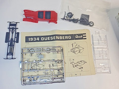 Revell 1934 Duesenberg Model Kit 1:48 Scale 1977 Vintage Partially Assembled
