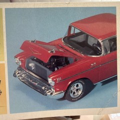 🚨Monogram🏆1957 Chevy🏆Hardtop 1/24 Model😎Cherry Red Finish Vintage