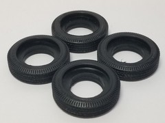 1958 Edsel Pacer WHITEWALL TIRES & HUBCAPS from AMT 1:25 Model Kit 58