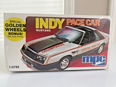 Vintage MPC 1979 Mustang Indy Pace Car 1/25 Scale Model Kit Factory Sealed Gold