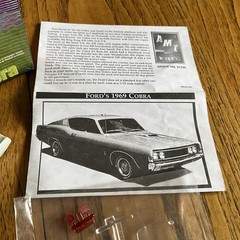 AMT 1969 Ford Torino Cobra Model Car INCOMPLETE For PARTS
