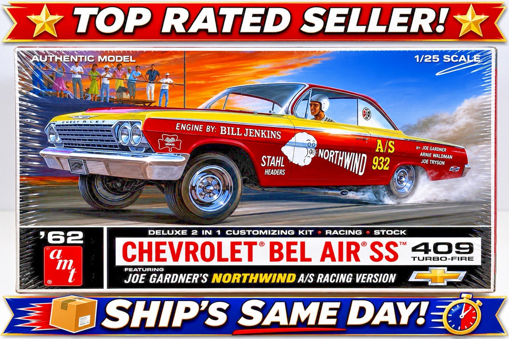 AMT 1962 Chevorlet Bel Air SS 409 Turbo Fire Joe Gardners 1:25 Scale Model NIB