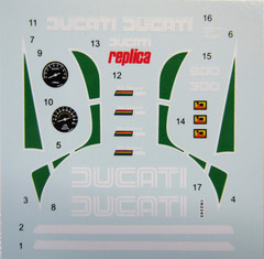 Decalpool Decal Sheet 1:12 Scale Ducati 900 Mike Hailwood DP334 suit Tamiya Kit