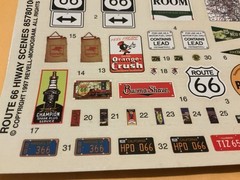 1 24 scale model parts Hi way Scene 37 Ford Decal Set Only
