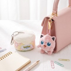 Pink Dessert Creature Plush Bag Charm with Cake-Inspired Pouch