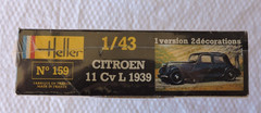 Citroen 11 CV L 1939 Automobile” Plastic Model Kit, Factory Sealed