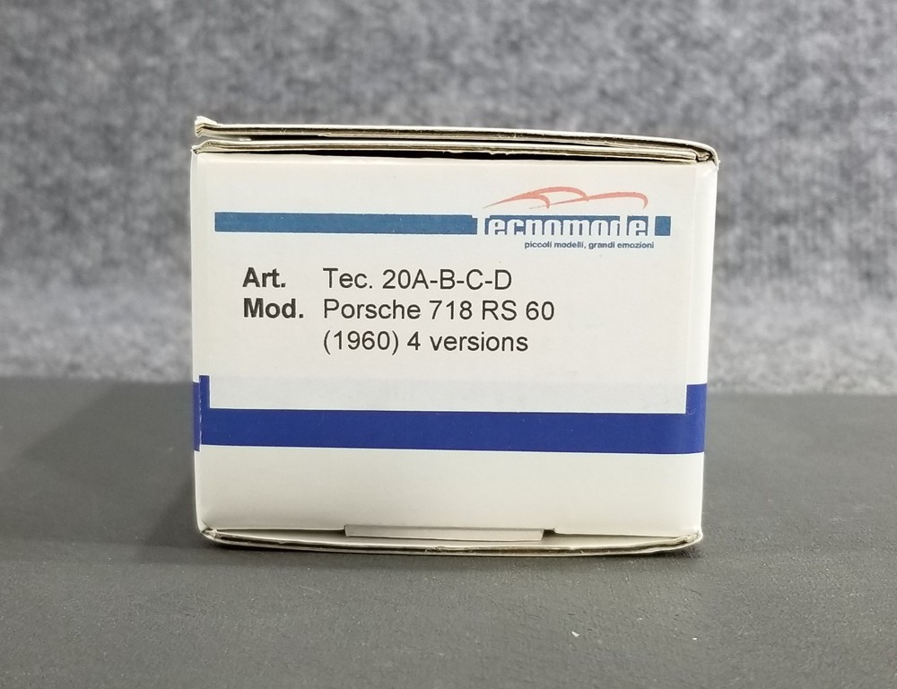 Tecnomodel 1/43 Scale Kit Porsche 718 RS 60 1960 4 Versions te. 20A-B-C-D