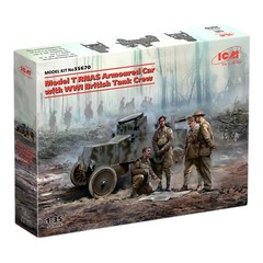 ICM 35670 Scale model kit 1:35 Model T RNAS Armoured Car WWI British Tank Crew