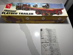 AMT 617 1/25 Fruehauf Flatbed Trailer Plastic Model Kit Unassembled New In Box