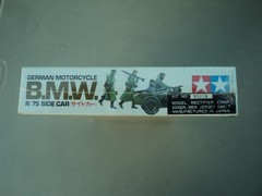 New Tamiya BMW R75 German Motorcycle Sidecar 1/35 Kit WW2 #35016 Made in Japan