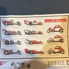 1/25 AMT Blueprinter Fiat Double Dragster Complete Factory Sealed Parts