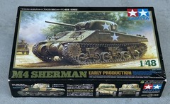 Tamiya USA M4 Sherman Tank Early Production 1/48 Kit 32505 – Complete Open Box