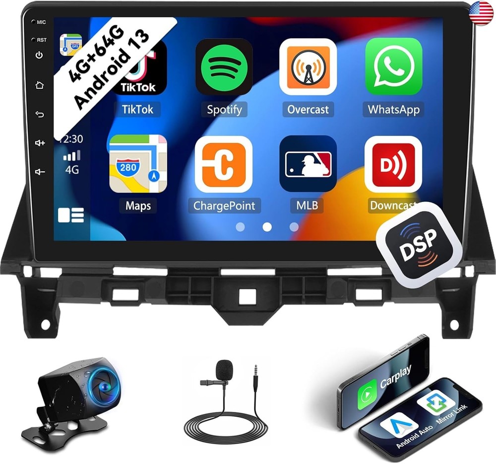 4GB+64GB Android 13 Car Stereo for Honda Accord 8th 2008-2013 with Wireless