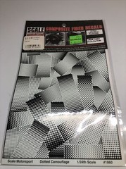 Scale Motorsport 1860 Dotted Camo Decal Black On Clear Decal