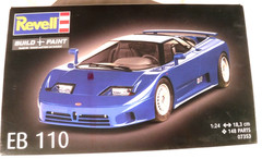1/24 Revell Bugatti EB 110 Sports Car Race Car Build & Paint # 07353