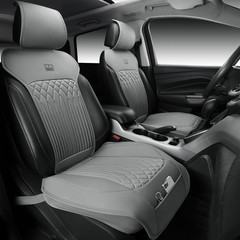 Car Seat Protector, 2 Pack Sideless Nappa Leather Seat Covers for Cars, All Seas