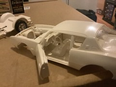 1 25 scale model parts Avanti Partially Built Body Chassis Engine No Box