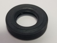PAD PRINTED TIRES from Delorean Time Machine Polar Lights 1:25 Model Kit BTTF