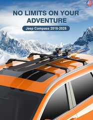 TideFree Roof Rack Cross Bars 220lbs Compatible with Jeep Compass