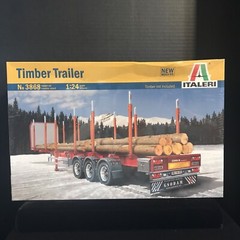 ITALERI 3868 TIMBER TRAILER MODEL KIT-NIB-1:24 SCALE