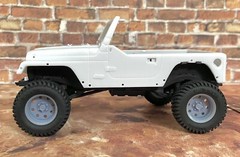 1/24 Scale: 18-Inch AR Baja Wheels W/ Mud Tires; Jeep, Resin 1/25