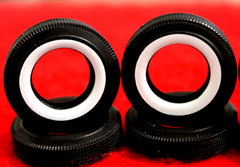 TIRES( 8 ) BEAUTIFUL F/STONE SUPREME( CLASSIC WIDE &PIN WHITE/WALLS ) 1/25 SCALE