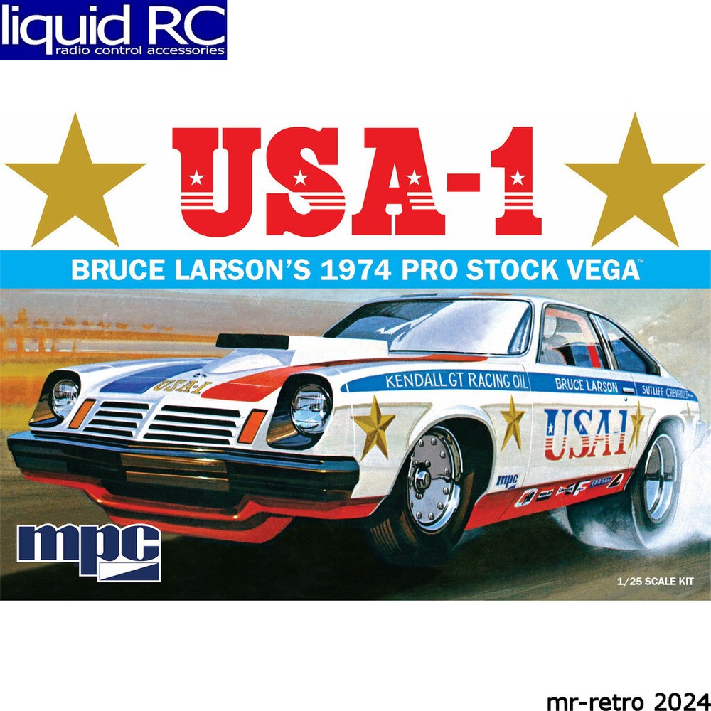 MPC 828 1/25 Bruce Larson USA-1 Pro Stock Vega Plastic Model Kit