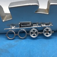 Halibrand 4 Hole SLOT Mag WHEELS W Chrome Back 1/2 Gasser 1:25 LBR Model Parts