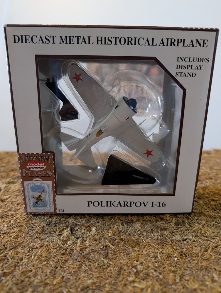 Model Power Postage Stamp Polikarpov 1-16 Die cast model with Stand