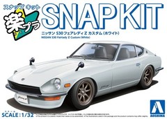 Aoshima 1/32 Model Car Snap Kit 15CU-WH Nissan S30 240Z Fairlady Z Custom(White)