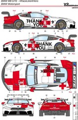 LB Production 1/24 BMW M8 GTE – #RaceLikeAHero BMW Motorsport #8 Decal LB24044