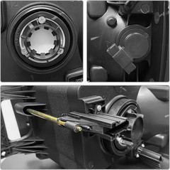 Headlight Assembly Compatible with 2002-2005 Dodge Ram 1500/03-05 Ram 2500 3500