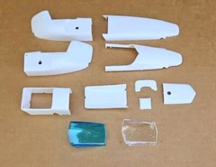 AMT 1/25 DOUBLE DRAGSTER, RAIL BODY AND RELATED PARTS