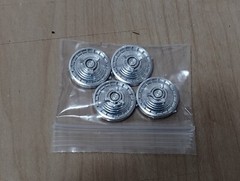 Vintage AMT 1963 Ford Galaxie 500 Spinner Hubcaps Wheel Covers PARTS 1/25 Set