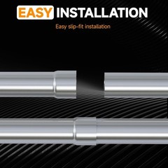 Straight Stainless Steel 2.5″ OD Mandrel Bent Exhaust Tube 17.3″ Long