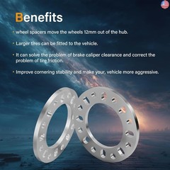 YONGSHENGONE 4PCS 8 Lug Wheel Spacers 1/4 Inch (6mm) Thick, 8×6.5 8×165.1 8×170