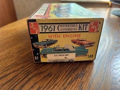 AMT 1961 Pontiac Bonneville Conv Model Car Kit Box & Parts Only Read