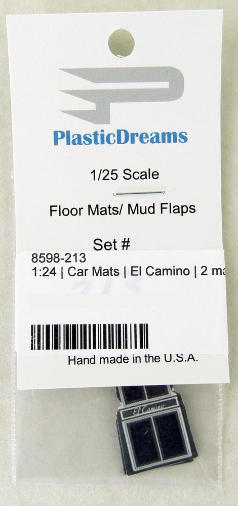 1:25 Scale El Camino Floor Mats Set (2 pcs) – Plastic Dreams #213
