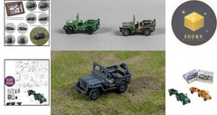 1:72 Scale Willys Jeep Model Kit – DIY Assembly for Historical Collectors