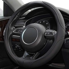 Xizopucy Car Steering Wheel Cover14.5-15 Inch Black Universal Microfiber