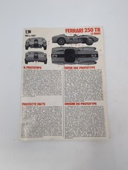 1957 Ferrari Testa Rossa Le Mans DieCast Metal Kit #7007, Bburago (1983) Parts