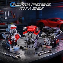 Manual Crank 3-in-1 Engine Model Kits for Adults & Teens – Collectible STEM Gift