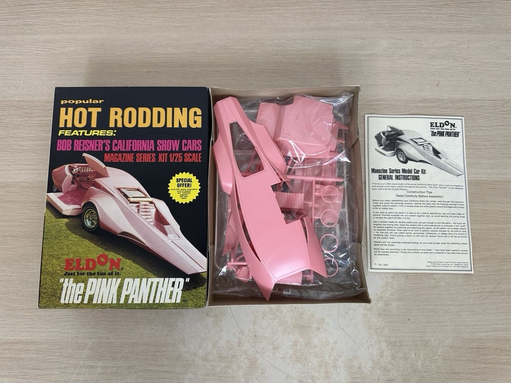 1969 Eldon The Pink Panther Bob Reisner California Show Car 1/25 Model Kit – NIB
