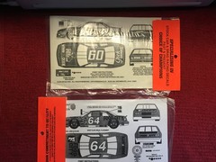 1/24 – 1/25 Vintage 1990’s Nascar Model Decals – #60 or #64 – Sold Individually