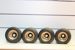 V -23 1/25 scale resin model car dirt track tires and wheels ,