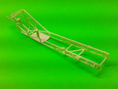 Mongoose 1957 57 Chevy Bel Air 1/24 Funny Car Frame Chassis Rear End Roll Cage