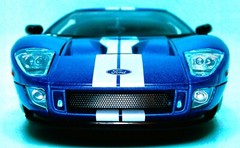 Ford GT40 Race Car Classic Custom Built Concept 18 Model 12 Carousel Blue 1:24