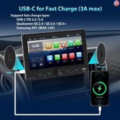 Single Din Car Radio Touchscreen (7″ Adjustable) Compatible with Apple CarPlay