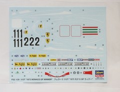 HASEGAWA 1/20 Ferrai 312T 1975 Monaco GP winner FG-2 *damage box discocount kit