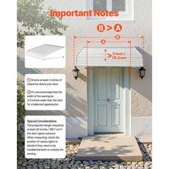 1 Piece 40 X 42 In., Lightweight for Rain/Snow Suitable for Porch Exterior Alumi